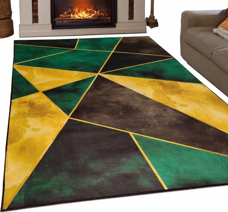 Dywan Nowoczesny do Salonu Efekt 3D Trójkąty 200x300 cm-2.jpg